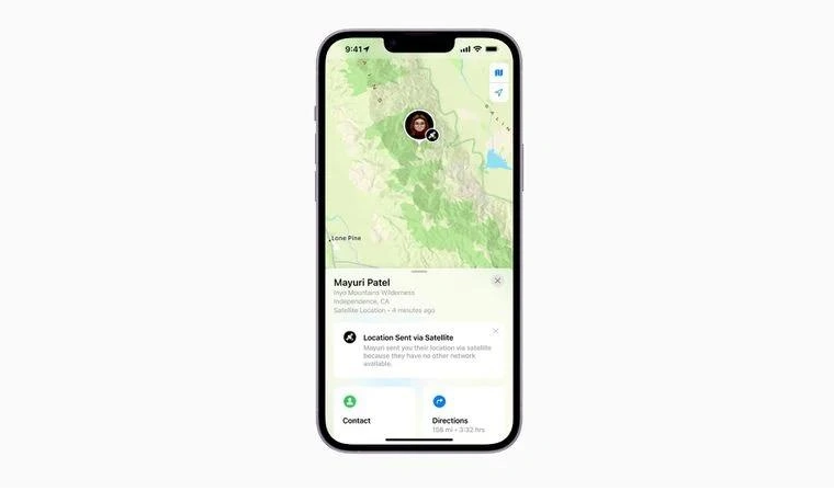 眉县苹果14维修分享iPhone14系列中 FindMy功能通过卫星分享位置方法教程 